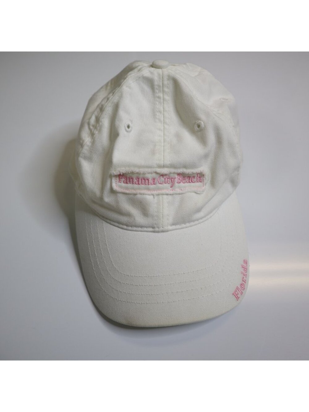 DG-114 Marco Destin Panama City Beach Florida White/Pink Baseball Hat